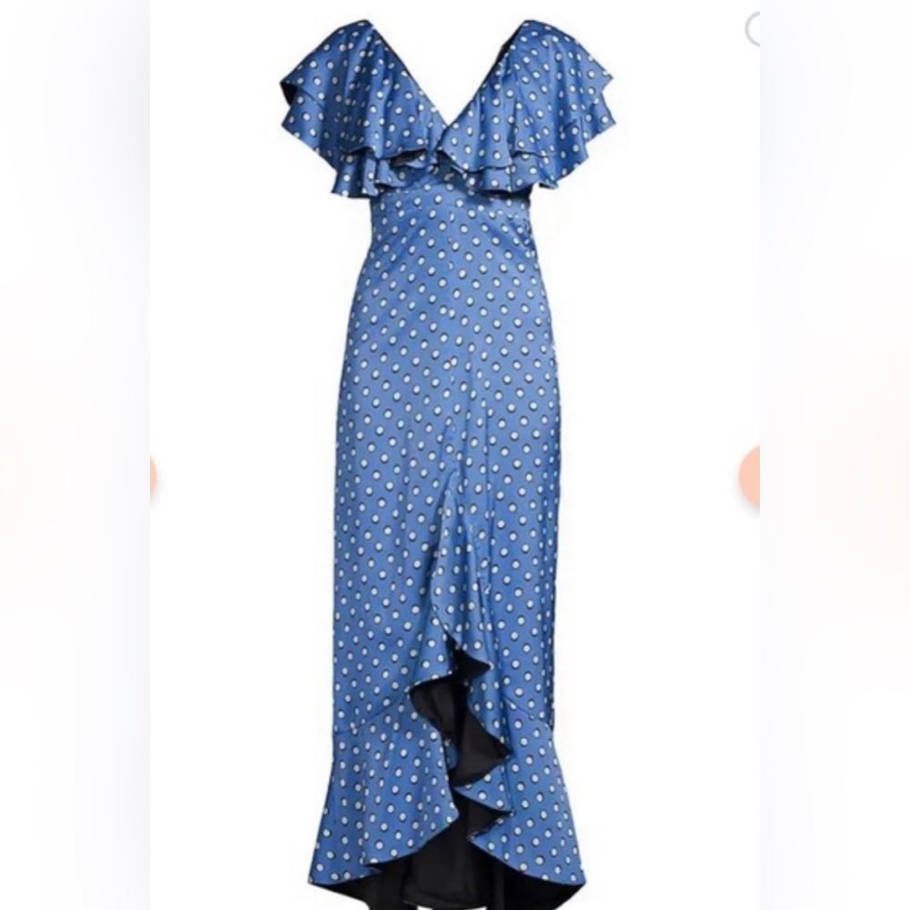 Azulu Colombia Blue Polka Dress Size 6.